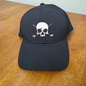 Volvik Skull Edition Golf Hat Black Mens Adjustable Baseball Cap VBASCP42BK